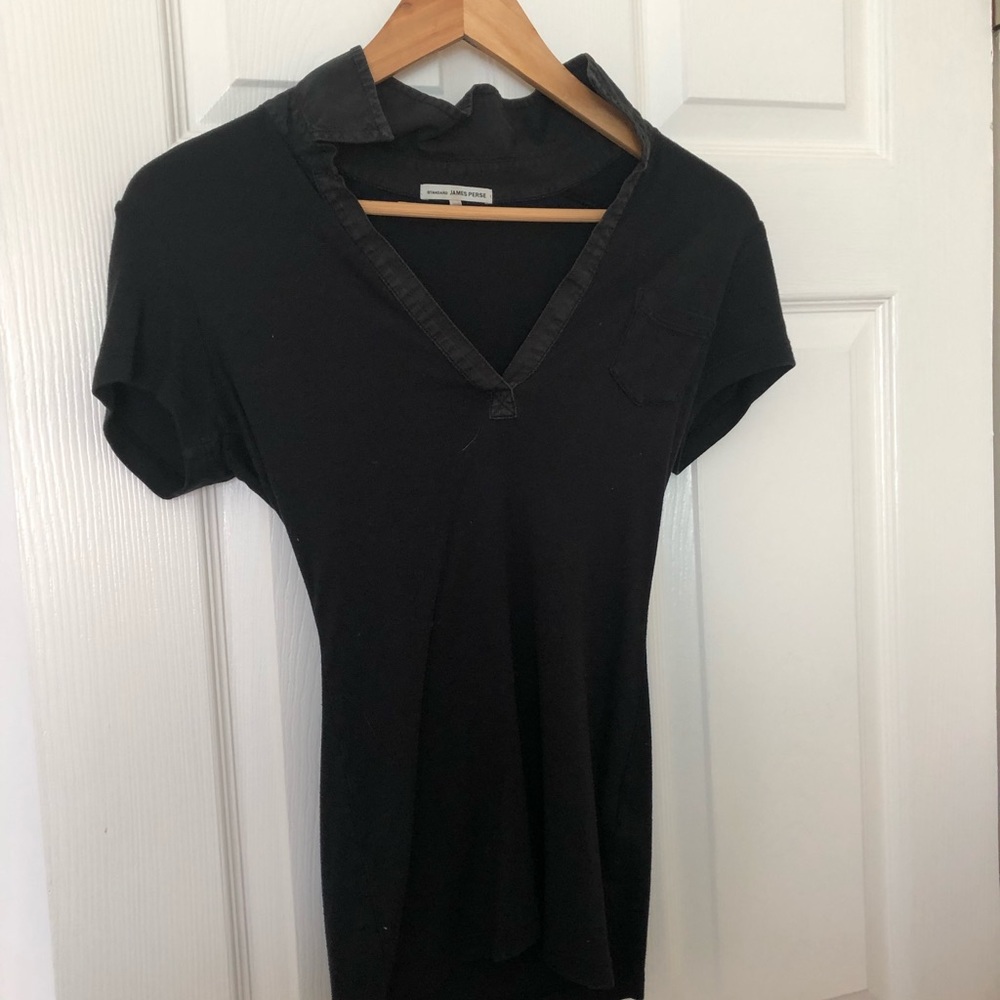 Janes Perse v neck pocket T